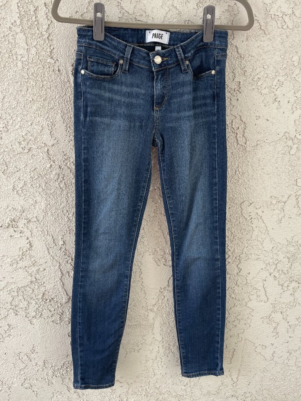 PAIGE Verdugo Ankle Skinny Jeans Nottingham Wash Size 26 Mid Rise Stretch
